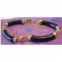 Oriental Asian Chinese Jade Bracelet w/ Safety Chain