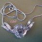 Sterling Necklace Schraysshuen Carl-Art Rose Flowers