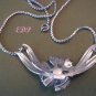 Sterling Necklace Schraysshuen Carl-Art Rose Flowers