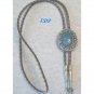 Bolo Tie  Leather Silver Turquoise Native American