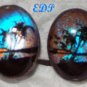 STERLING Hoffman Tropical Scene Butterfly Wing Earrings