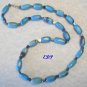 24" Turquoise and Hematite Hearts Necklace Heart LARGE