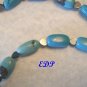 24" Turquoise and Hematite Hearts Necklace Heart LARGE