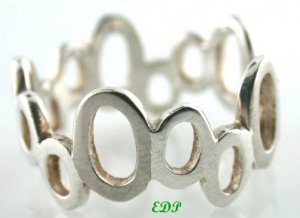 Sterling Band Ring Unisex Wedding Friendship Sz 7.50
