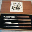 Vintage Barware Bar Tools w Tile Cutting Board Box Set