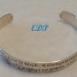 Sterling Love Quote UNISEX Cuff Bracelet Inspirational
