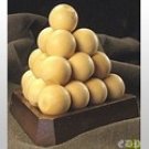 Brain Teaser FAO Schwarz Ball Pyramid Puzzle WOOD MIB