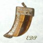 Tigereye Pendant Charm Watch Fob Claw Filigree Art Deco