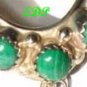 Native American Malachite Sterling Feather Dangle Ring