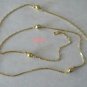 Sterling 30" Italian Disco Ball Necklace Gold Italy