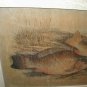 Oriental Fauna KOI Fish ~ Framed Art Image Wood Asian