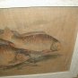 Oriental Fauna KOI Fish ~ Framed Art Image Wood Asian