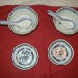 Asian 6 Pc. Chinese Rice Grain Porcelain Soup Set