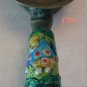 Champleve Enamel and Brass Chinese Asian Silk Coal Iron