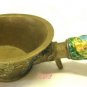 Champleve Enamel and Brass Chinese Asian Silk Coal Iron