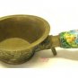 Champleve Enamel and Brass Chinese Asian Silk Coal Iron