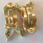 DeNICOLA De NICOLA Golden Bow Clip Earrings Rhinestones