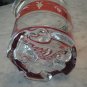 Vintage Italian Art Glass Ice Bucket Metal Handle Italy