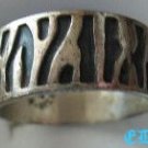 Native American Ring Sterling Eternity Band Thumb Wide