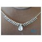Bling Rhinestone Eternity Necklace Pear Drop Adjustable