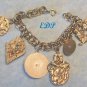 Shields Medieval Gothic Charm Bracelet Enamel Gargoyles