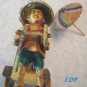 Celluloid Rickshaw Coolie Umbrella Lady Asian