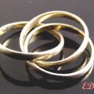 Sterling Unisex Rolling Puzzle Ring Sz 7 1/2 3 Rings