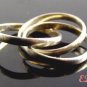 Sterling Unisex Rolling Puzzle Ring Sz 7 1/2 3 Rings