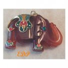 Carnelian Elephant Cloisonne Pendant Charm Enamel