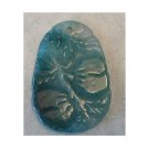 Carved JADE Floral / Flowers Asian Oriental etched Pendant