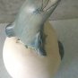 Dolphin in Egg Statue Figurine Hand Painted Pottery