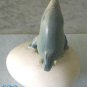 Dolphin in Egg Statue Figurine Hand Painted Pottery