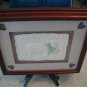 Cast Paper Cow Framed w Glass Paper Cut Matted Signed