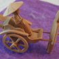 Old Handmade Carved Wood Rickshaw Coolie Umbrella Lady