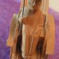 Old Handmade Carved Wood Rickshaw Coolie Umbrella Lady