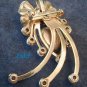 Aqua and Clear Rhinestone Brooch Pendant Pin Bling