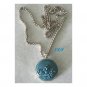 Cinnabar Look Turquoise Blue Watch Like Pendant Necklace