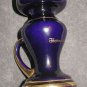 Gesch Vase Candlestick COBALT Jeweled Flower MWT