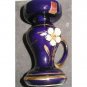 Gesch Vase Candlestick COBALT Jeweled Flower MWT