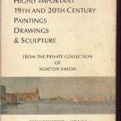 1971 Sotheby Auction HC Book Norton Simon Paintings