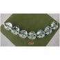 LISNER Chunky Silver Leaf Link Bracelet Signed