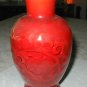 Jelly Apple Glaze Vase Milkglass Oriental Floral Asian