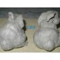 2 Bunnies Rabbits Hand Painted Bunny Collectible