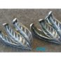 Sterling Screwback Cactus Leaf Leaves Earrings