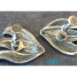 Sterling Screwback Cactus Leaf Leaves Earrings