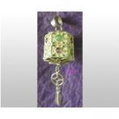 3D Filigree Chinese Lantern Charm Pendant Enamel Gems