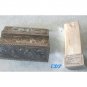 Italian Lipstick Case Blue Stone Etched ART DECO