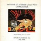 19-20C Old Master Prints  Prints Sotheby 1975 Auction Catalog