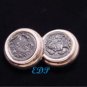 Sterling Clip Earrings Black Cameo  Intaglio Italy