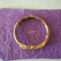 Golden Dragon Hinged Cloisonne Bangle Bracelet Enamel